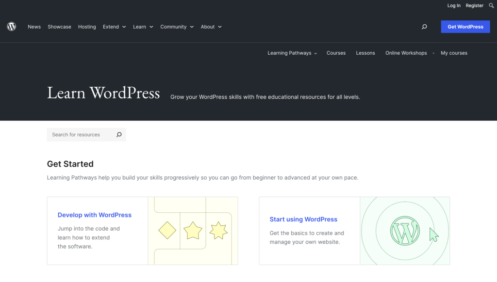 Learn WordPress Redesign